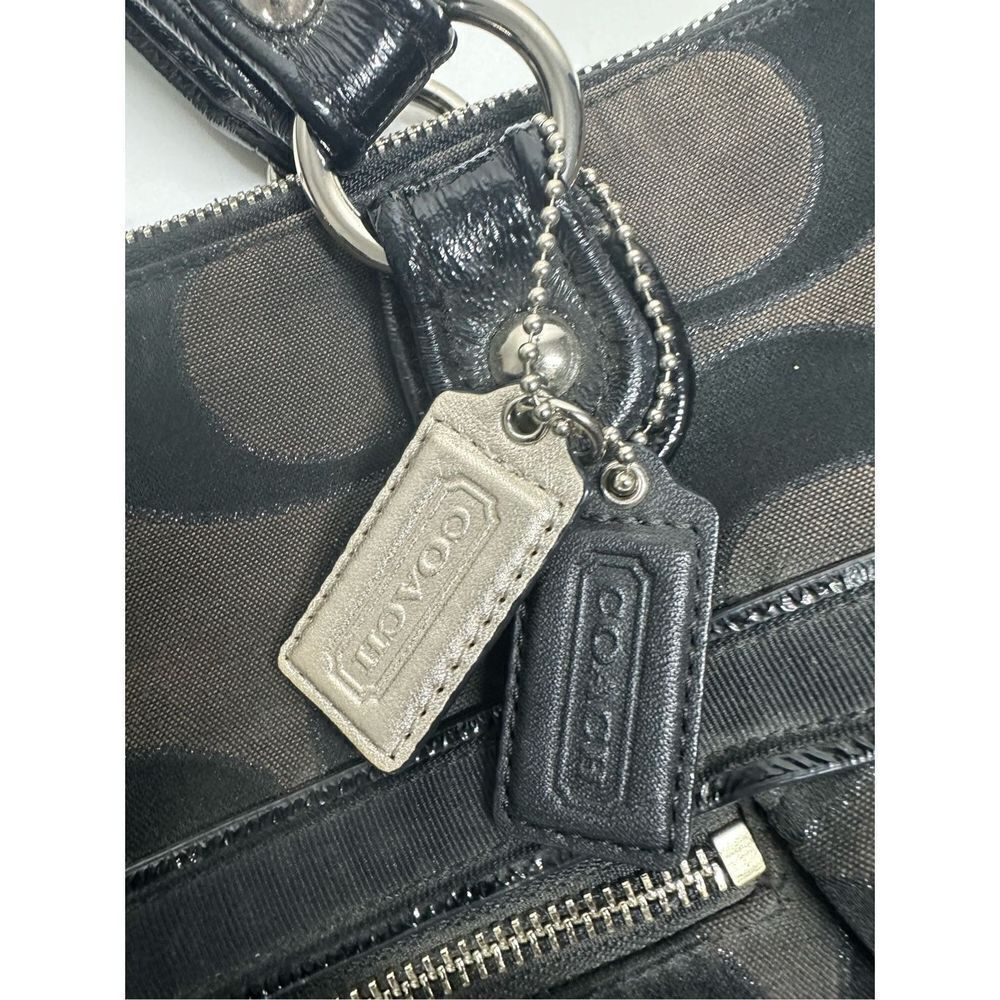 COACH Signature Sateen Canvas Tote Bag Black F1221-18979 See Description - Picture 7 of 15